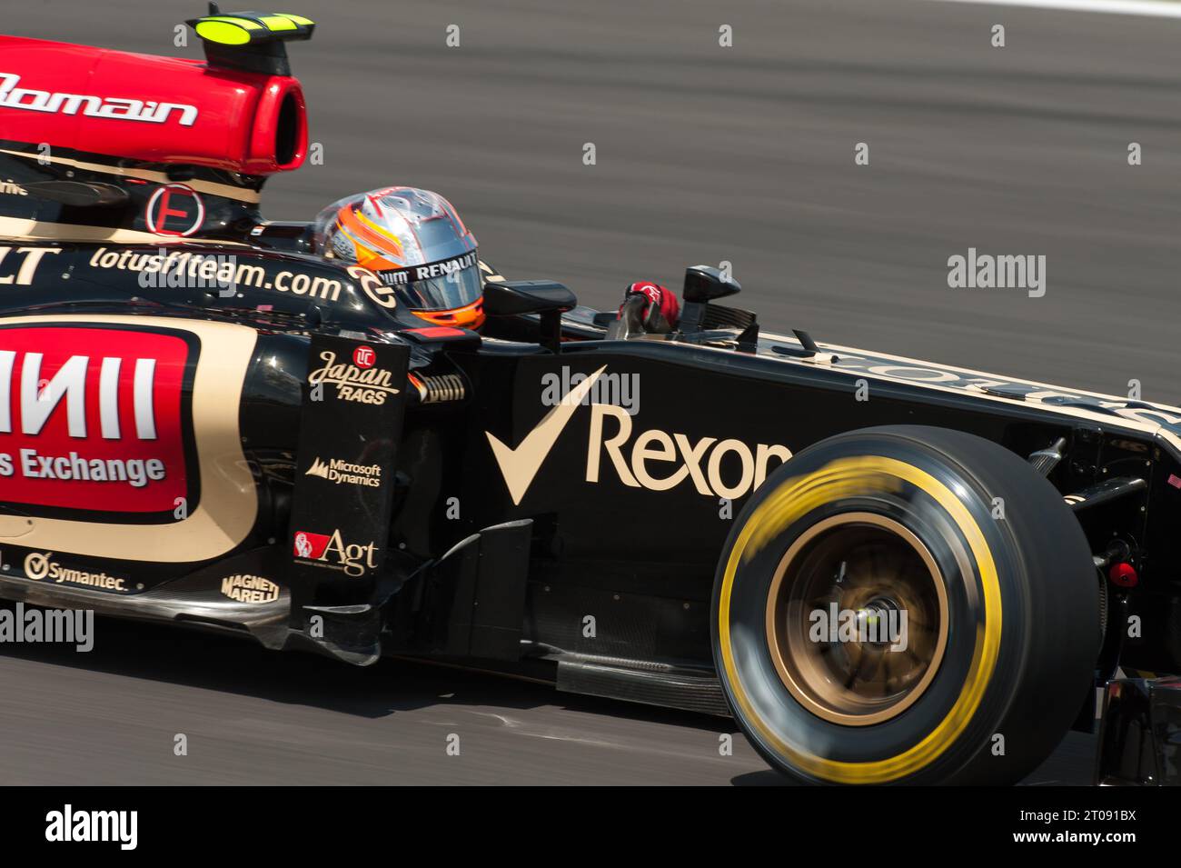 Romain Grosjean Lotus F1 Team Aktion Formel 1 Grand Prix von Deutschland auf dem Nürburgring, Deutschland AM 06.07.2013 Foto Stock