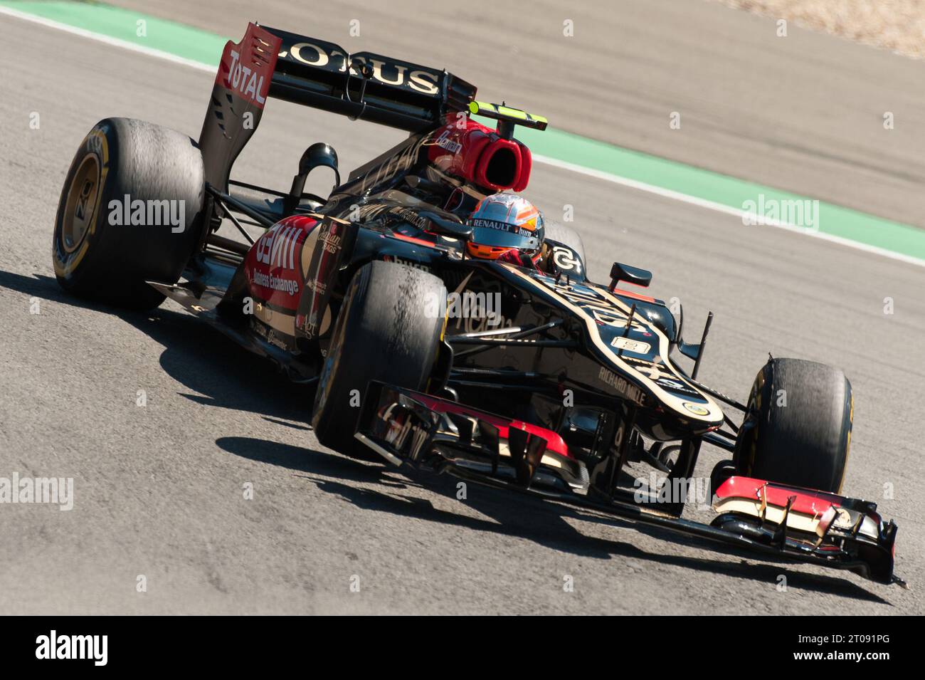 Romain Grosjean (Lotus F1 Team)Aktion Formel 1 Grand Prix von Deutschland auf dem Nürburgring, Deutschland AM 07.07.2013 Foto Stock