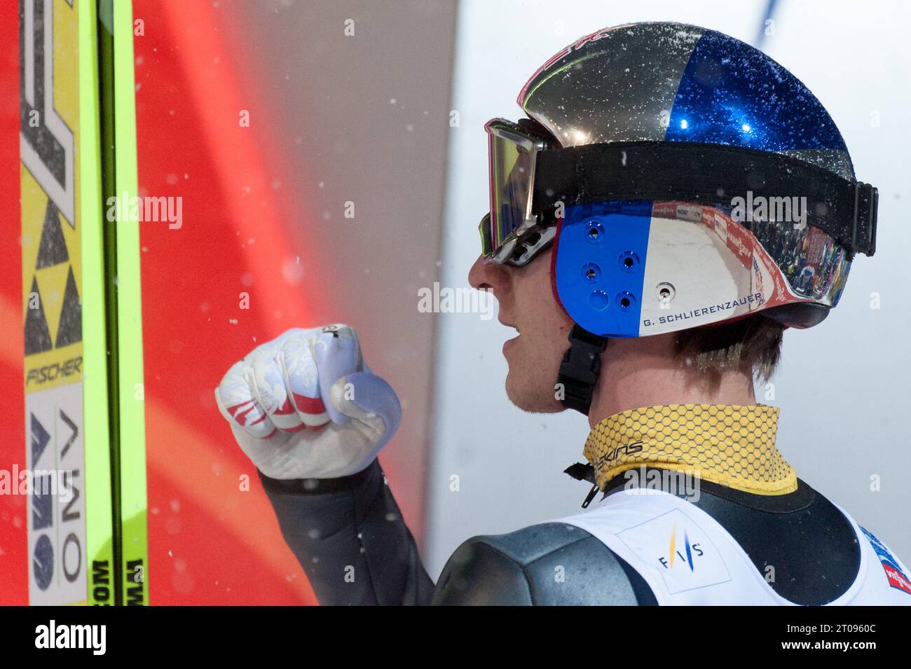 SCHLIERENZAUER Gregor AUT Ballt Die Faust Skisprung Herren HS106 FIS Nordische Ski Weltmeisterschaft in Val di Fiemme, Italien AM 23.02.2013 Foto Stock