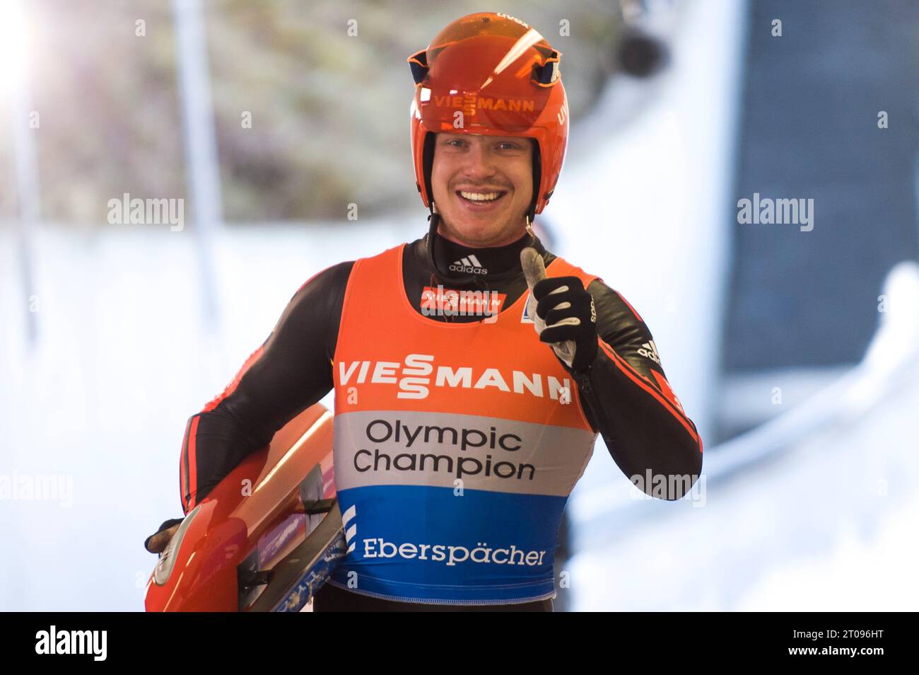 1) Viessmann Rodel Weltcup in Igls, Österreich am 25.11.2012 Foto Stock