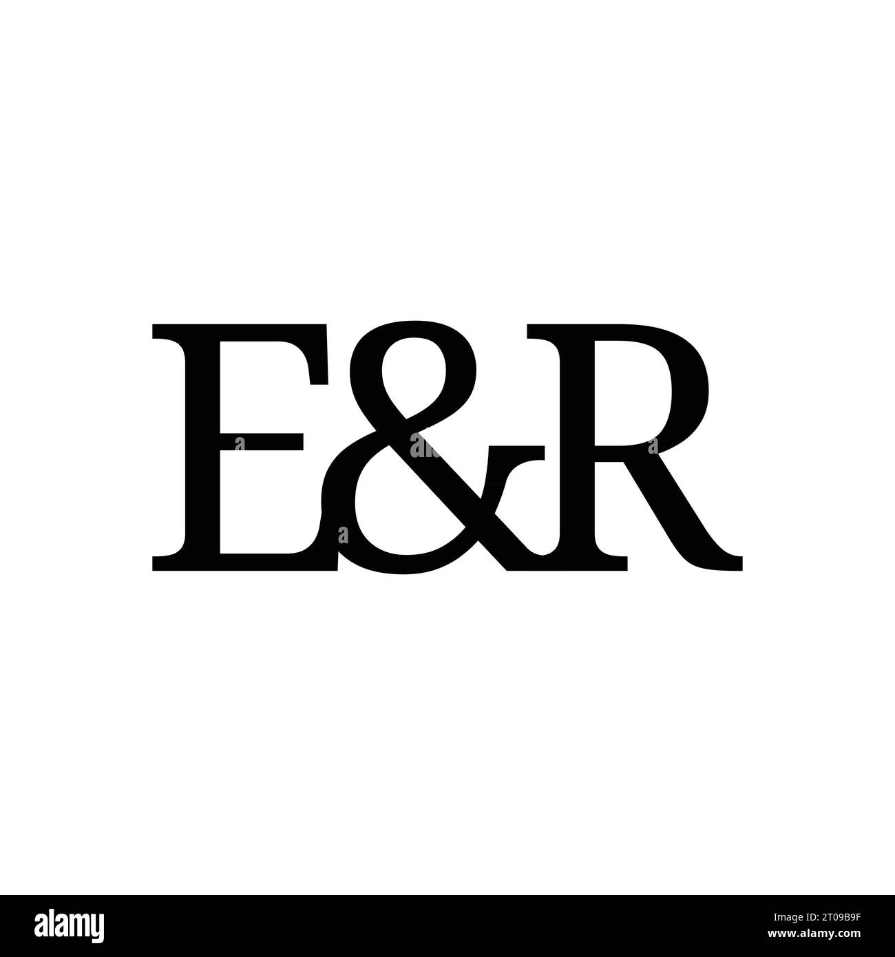 Lettera iniziale Logo ER - Logo semplice per gli alfabeti e e R - modello di logo vettoriale monogramma per le iniziali del nome commerciale Illustrazione Vettoriale