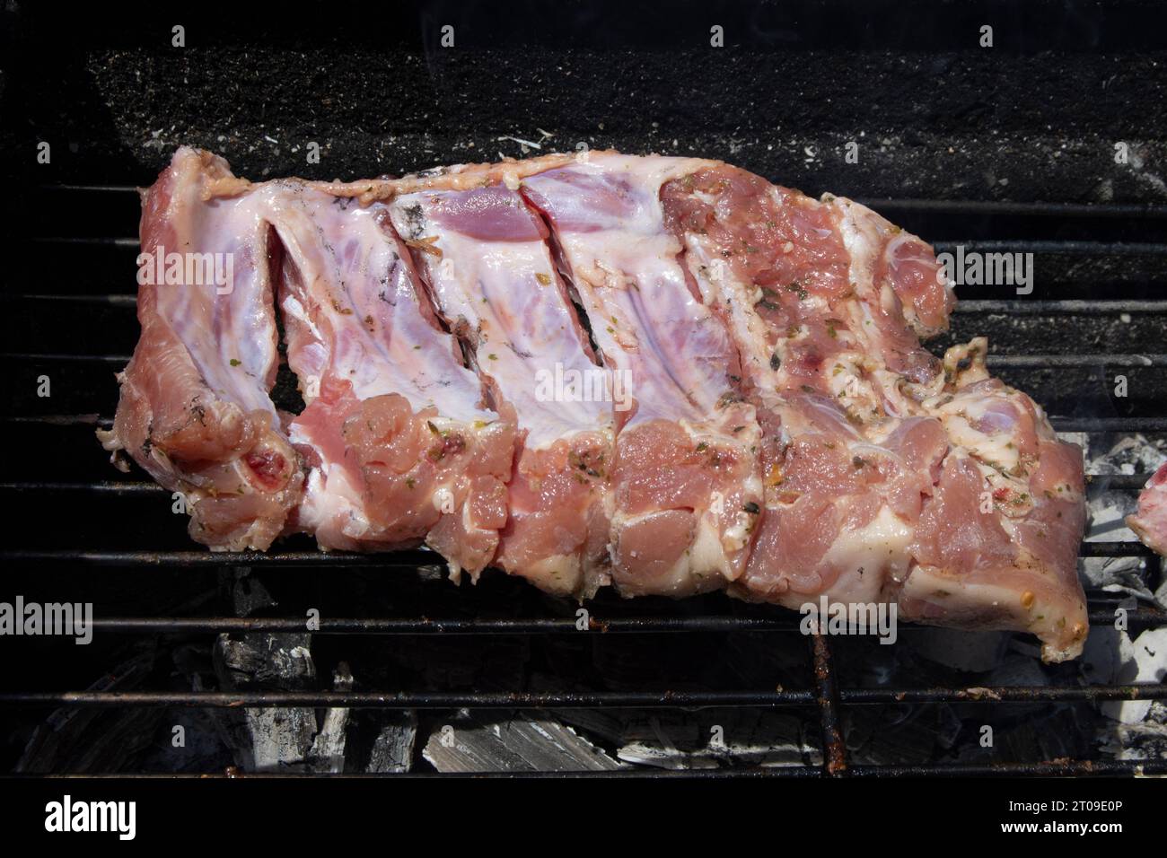 Carne de barbacoa, costillas Foto Stock