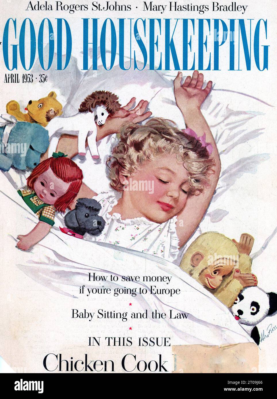 Copertina della rivista "Good Housekeeping" di aprile 1953, USA Foto Stock