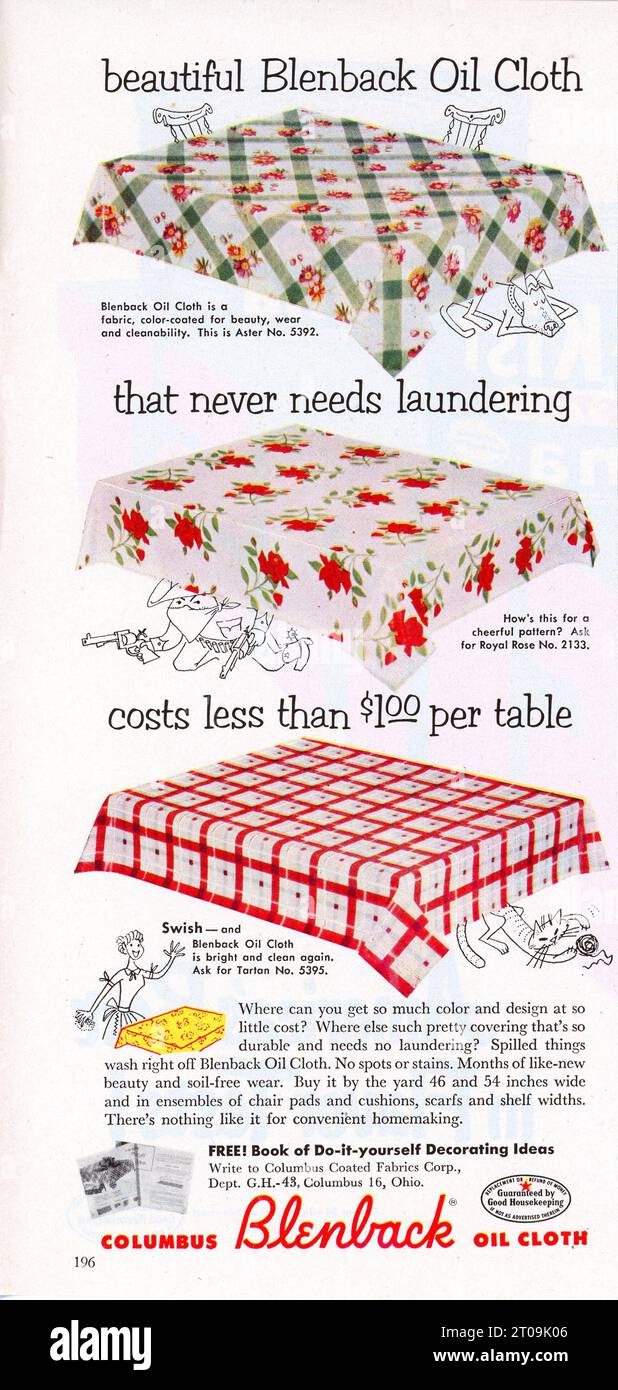 Annata aprile 1953 'Good Housekeeping' Magazine Issue Advert, USA Foto Stock