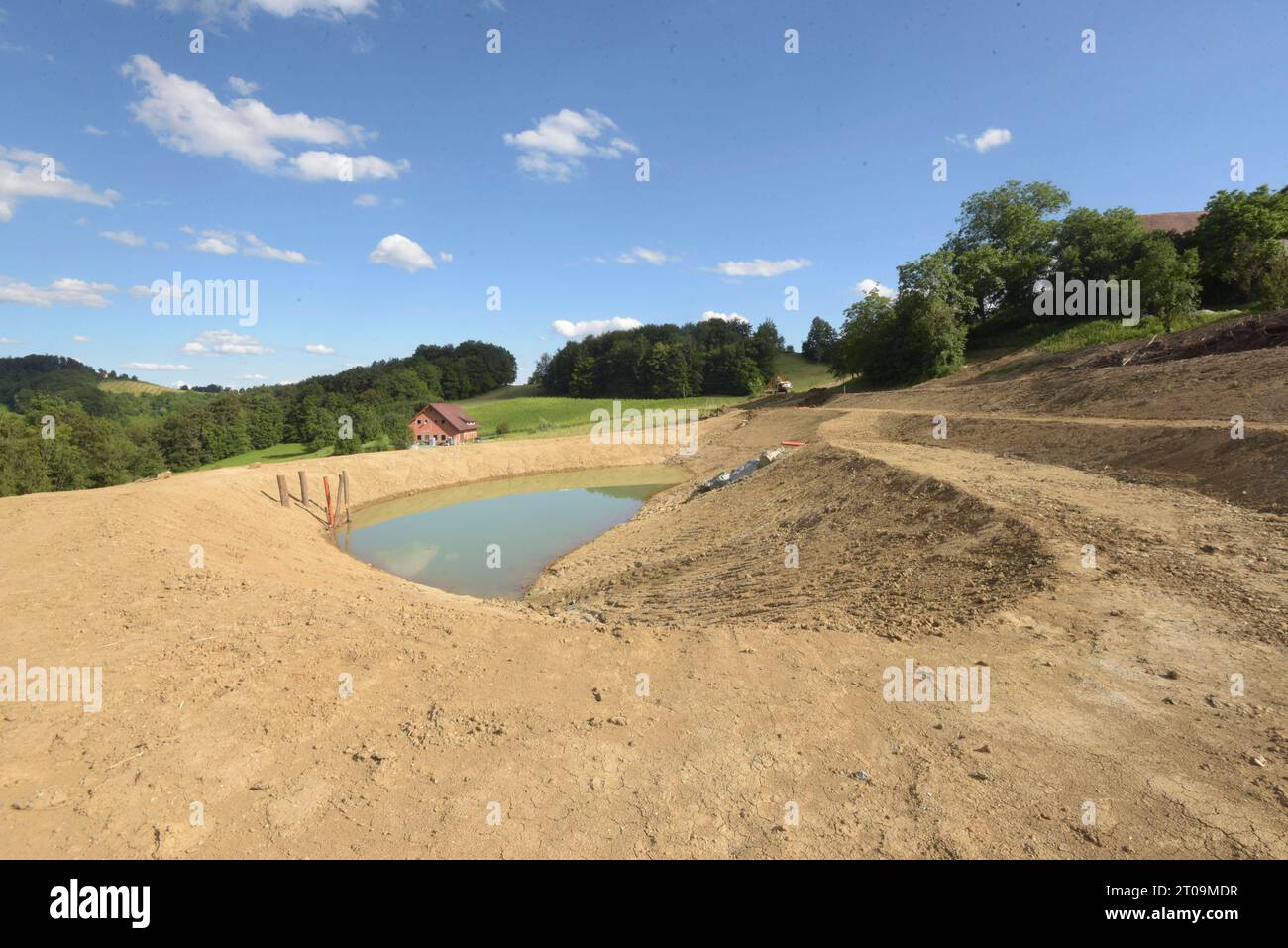 Costruzione di laghetti per la progettazione di giardini acquatici stagno e paesaggio naturale credito: Imago/Alamy Live News Foto Stock
