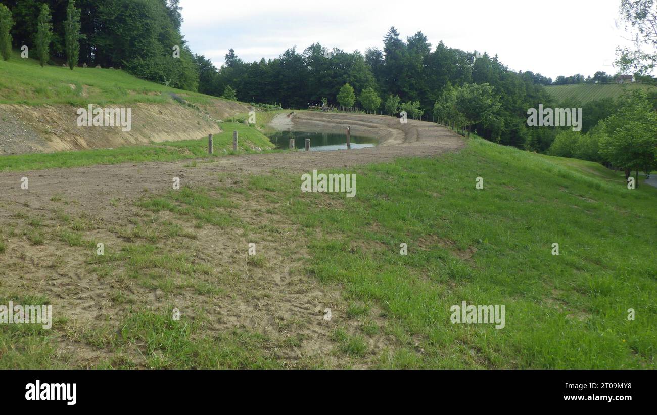 Costruzione di laghetti per la progettazione di giardini acquatici stagno e paesaggio naturale credito: Imago/Alamy Live News Foto Stock