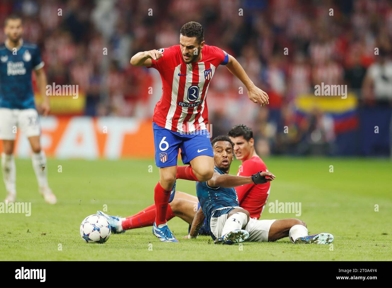 Koke (Atletico), 4 OTTOBRE 2023 - calcio / calcio : fase a gironi UEFA Champions League Matchday 2 gruppo e partita tra Club Atletico de Madrid 3-2 Feyenoord all'Estadio Metropolitano di Madrid, Spagna. (Foto di Mutsu Kawamori/AFLO) Foto Stock