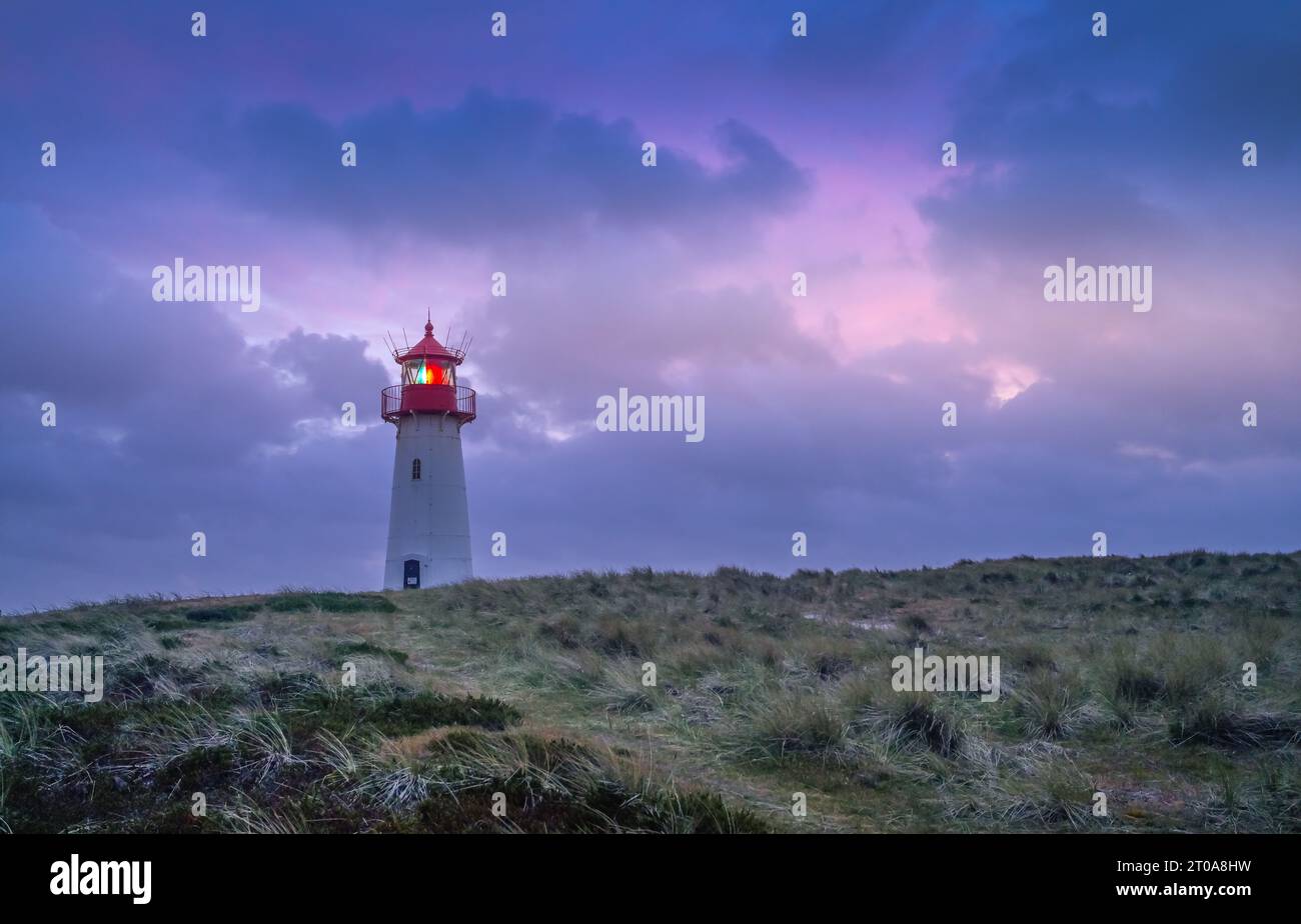 Leuchtturm List-West, List, Sylt, Schleswig-Holstein, Deutschland Foto Stock