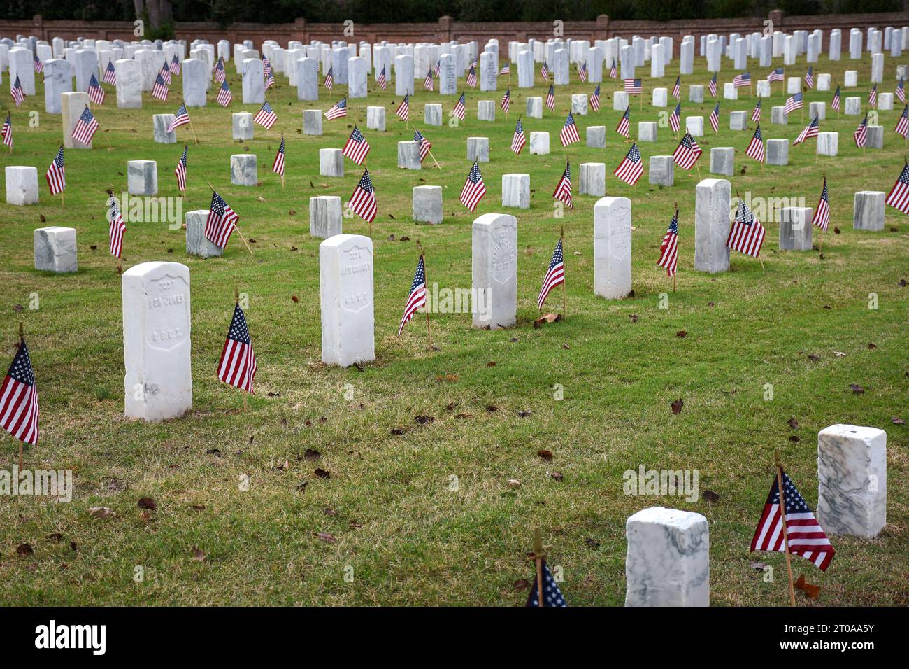 Il New Bern National Cemetery si trova a New Bern, Carolina del Nord. Foto Stock