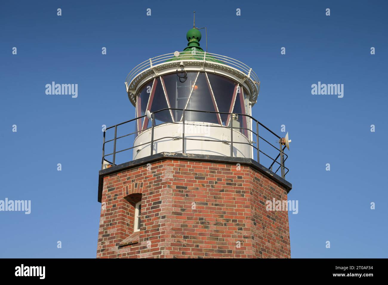 Leuchtturm Quermarkenfeuer Rotes Kliff, Kampen, Sylt, Schleswig-Holstein, Deutschland *** luce a croce del faro Rotes Kliff, Kampen, Sylt, Schleswig Holstein, Germany Credit: Imago/Alamy Live News Foto Stock