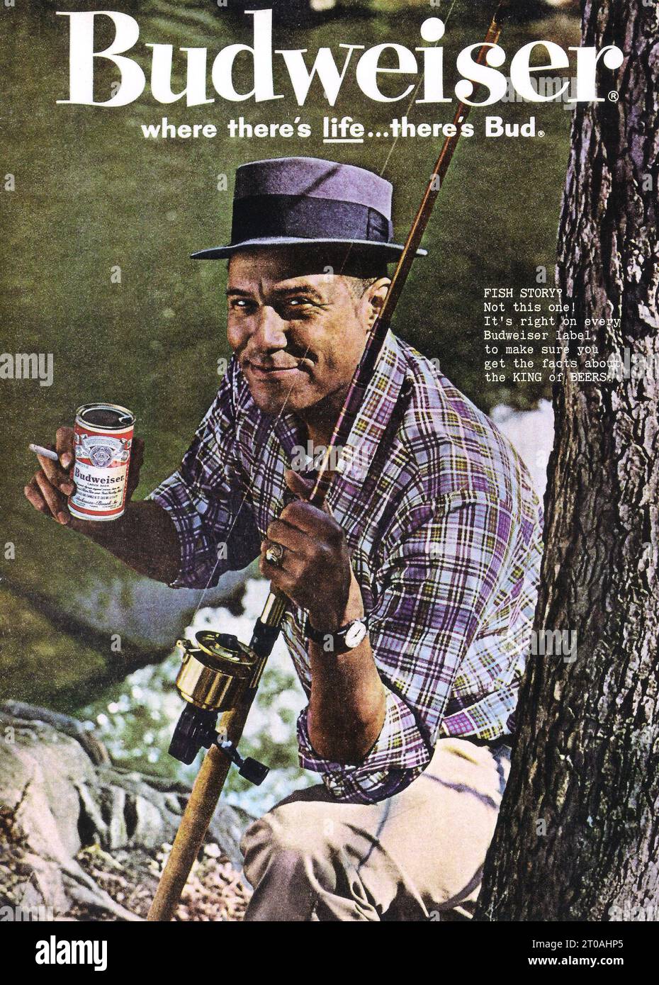 1961 Budweiser CAN Beer ad Foto Stock