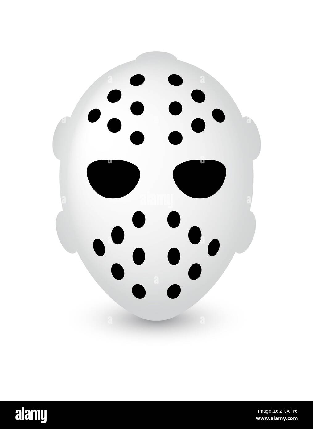 Maschera da hockey o maschera horror della paura per Halloween Foto Stock