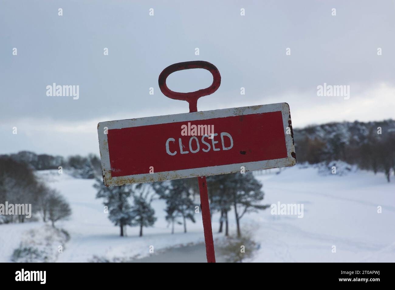 sospiro chiuso in inverno Foto Stock