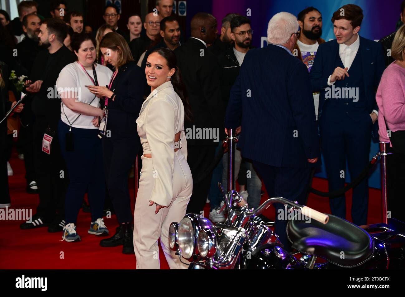 Royal Festival Hall, Londra, Regno Unito. 5 ottobre 2023. 67° BFI London Film Festival 2023: Olivia Hawkins partecipa ai Bikeriders, Londra, Regno Unito. Credito: Vedere li/Picture Capital/Alamy Live News Foto Stock