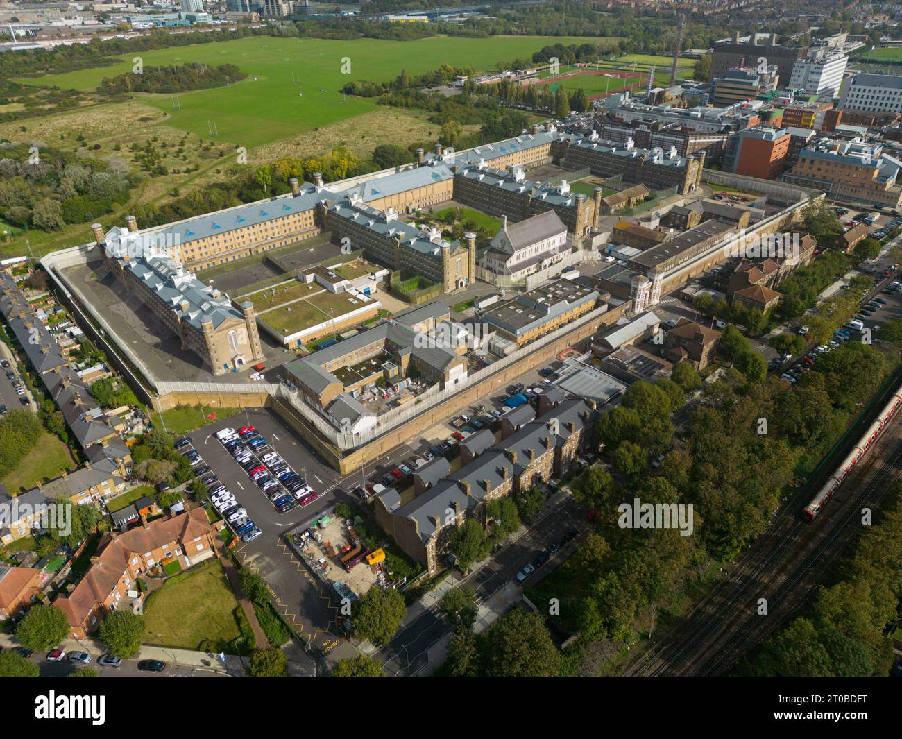 Wormwood Scrubs Prison a West London. Foto Stock