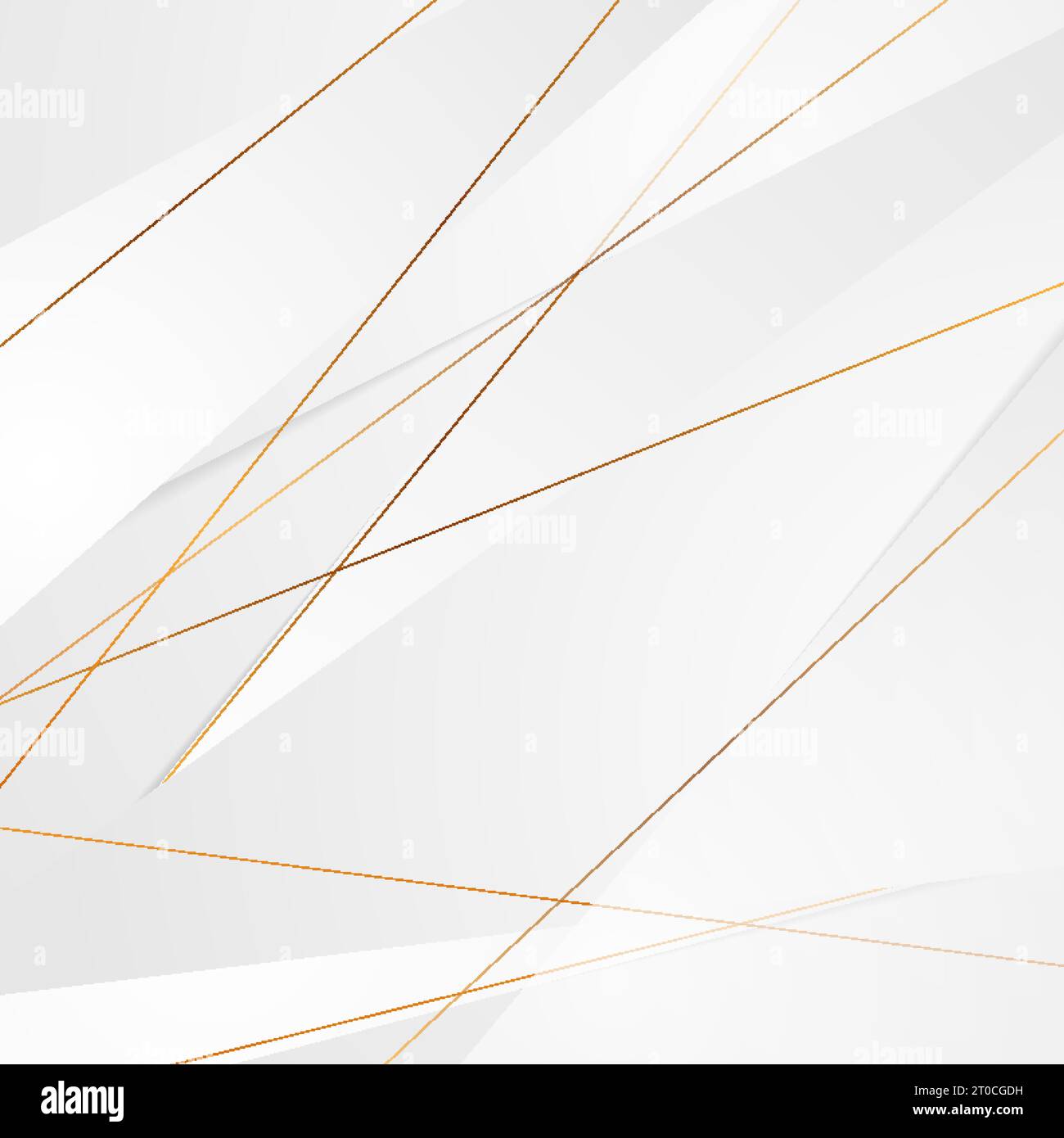 Sfondo astratto aziendale grigio e bianco con linee dorate. Progettazione grafica vettoriale Illustrazione Vettoriale