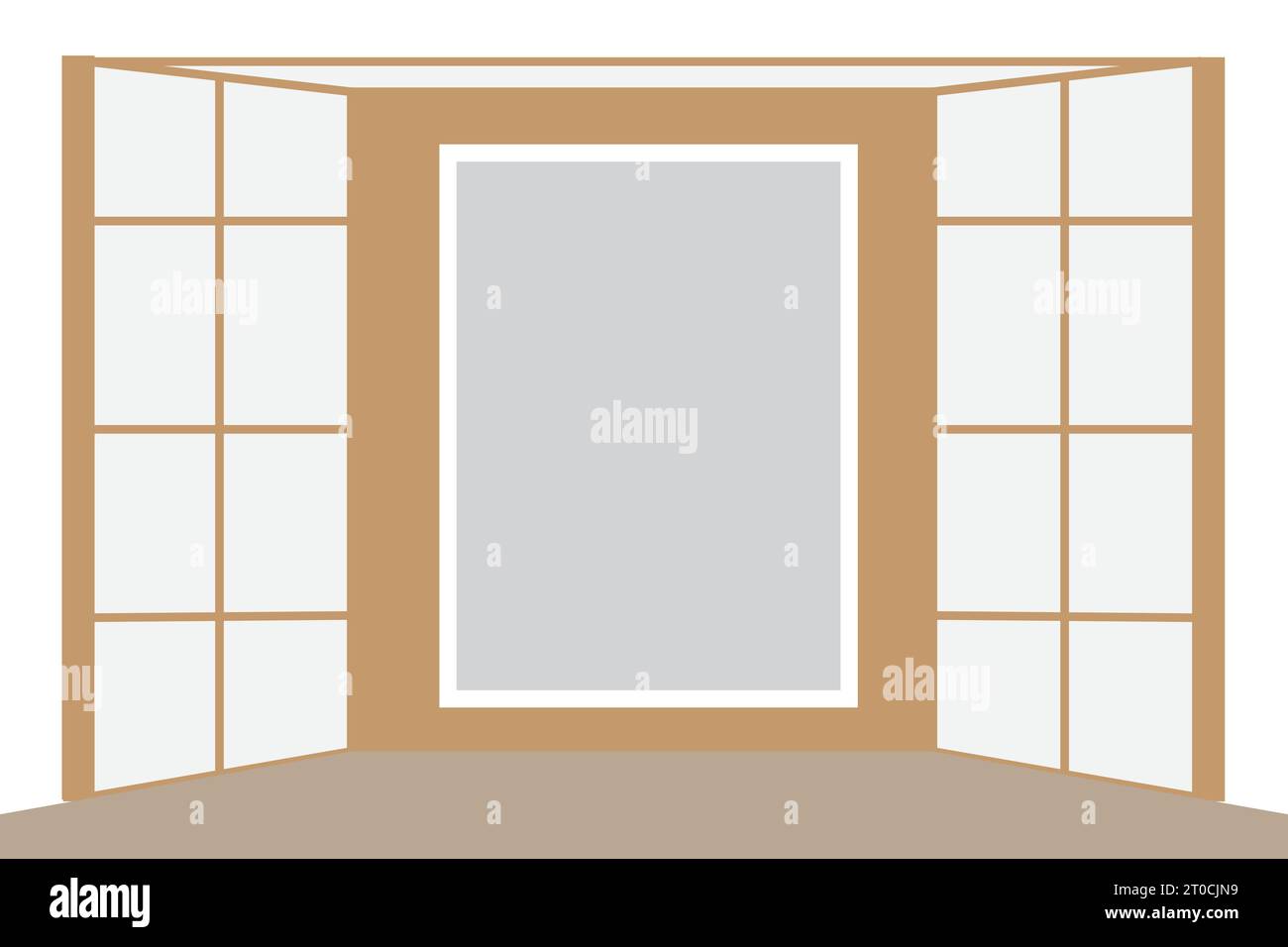 Nuovo telaio vuoto parete vettoriale libero. Illustrazione Vettoriale