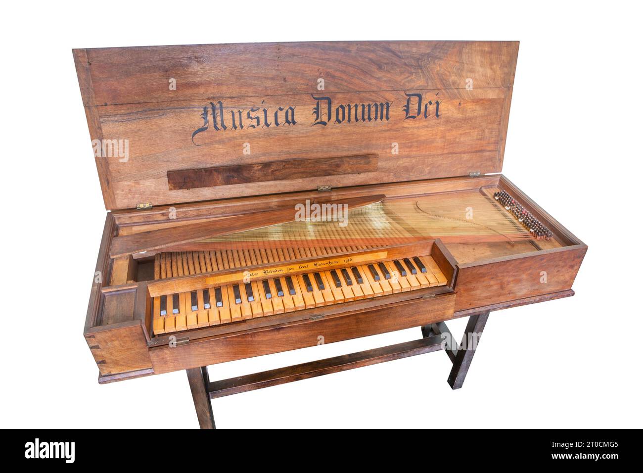 Un Clavichord realizzato da Alec Hodsdon di Lavenham, Suffolk nel 1936 Foto Stock