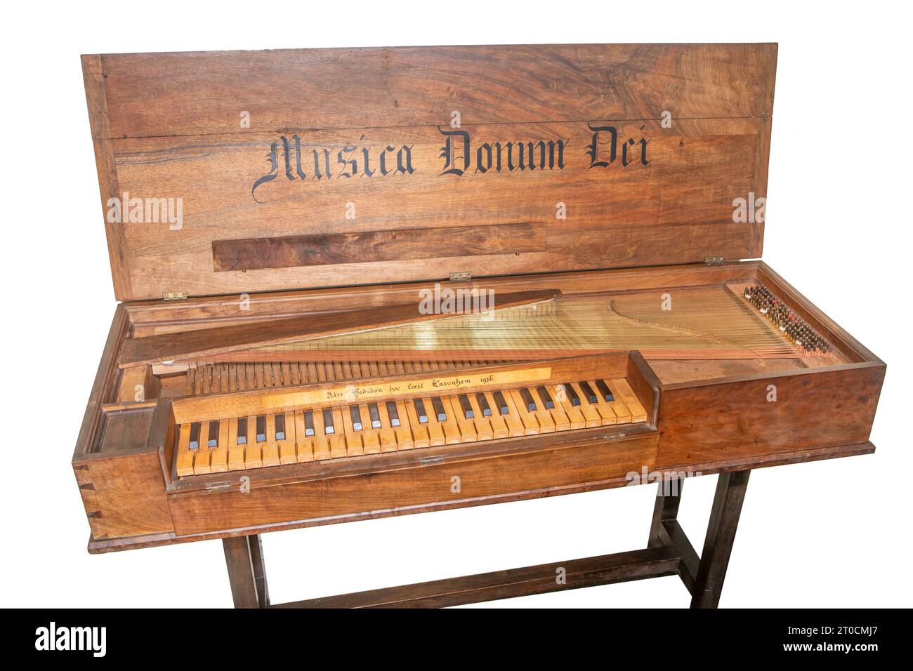 Un Clavichord realizzato da Alec Hodsdon di Lavenham, Suffolk nel 1936 Foto Stock