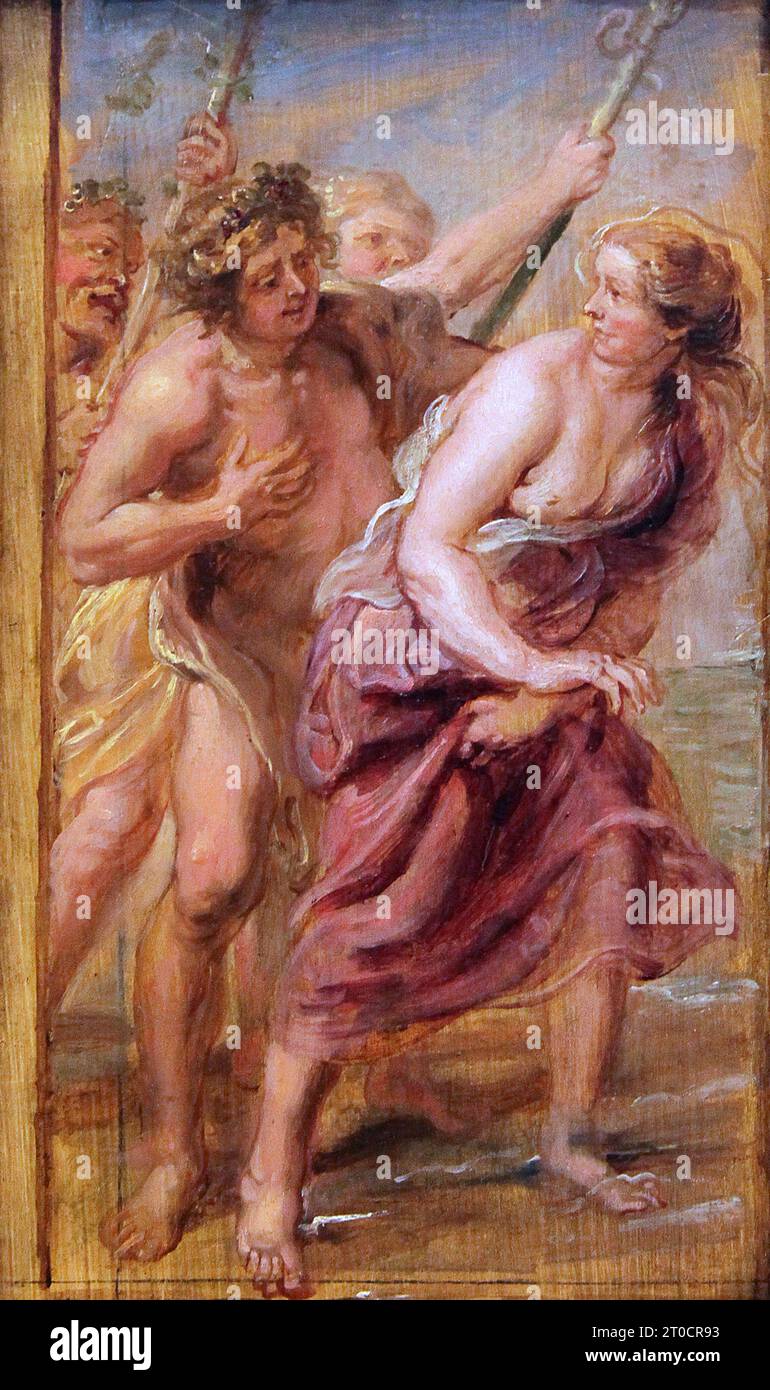 Bacco e Arianna (1636) di Peter Paul Rubens (1577-1640), capolavoro belga. Foto Stock