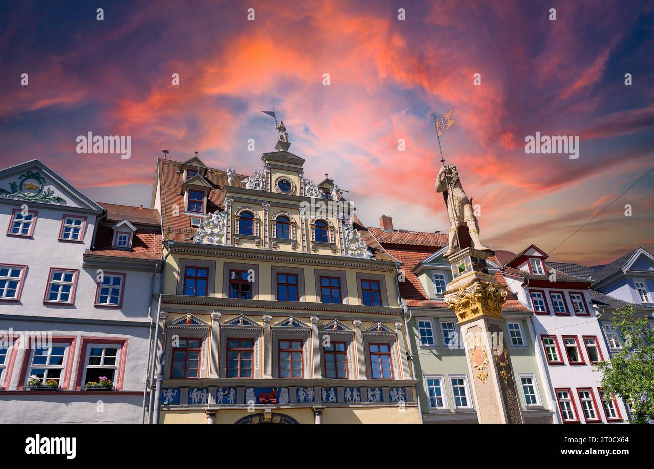 città vecchia di erfurt, germania orientale Foto Stock