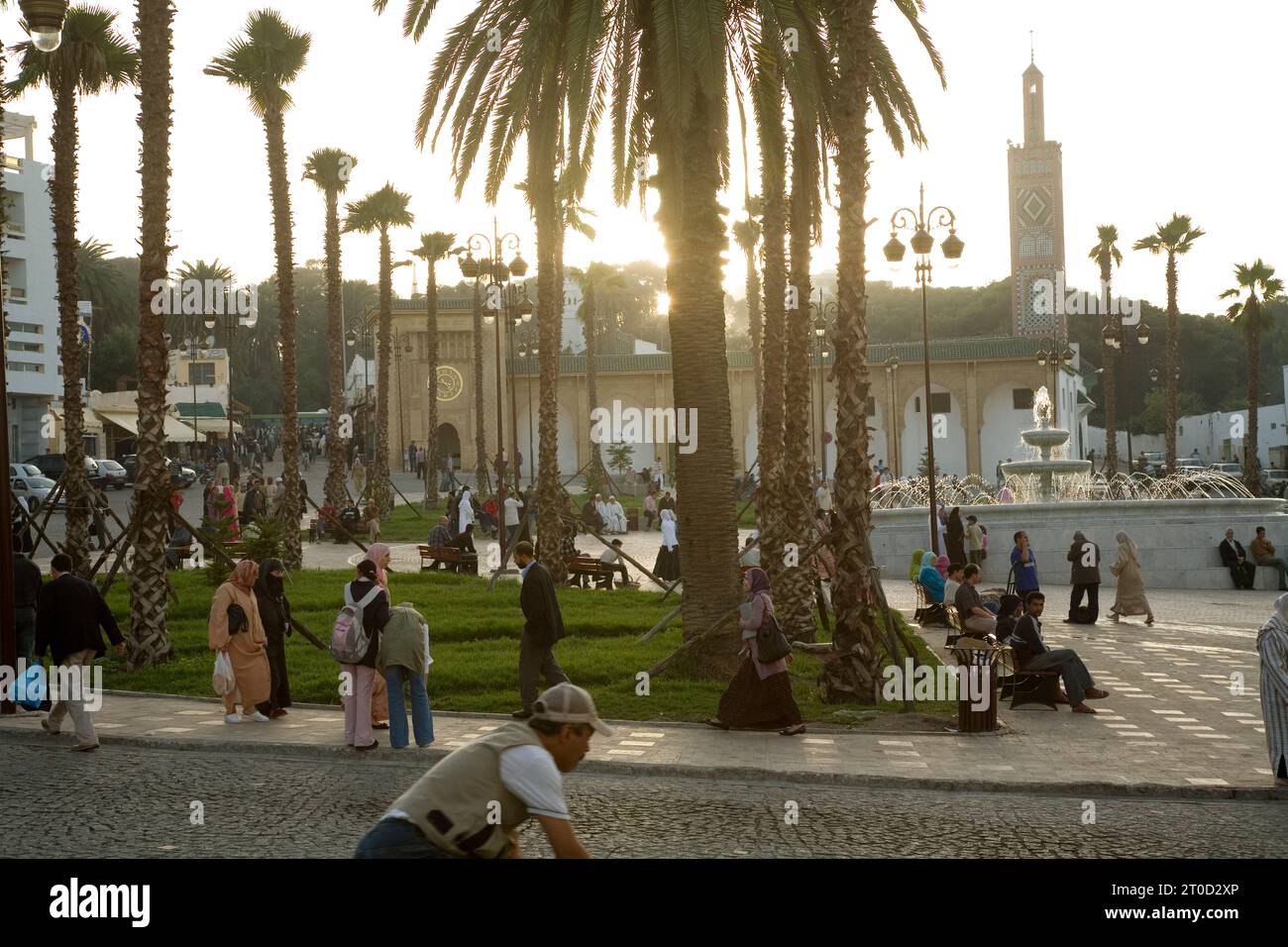 Grand Socco, piazza principale di Tangeri nella città vecchia. Tangeri. Marocco Foto Stock