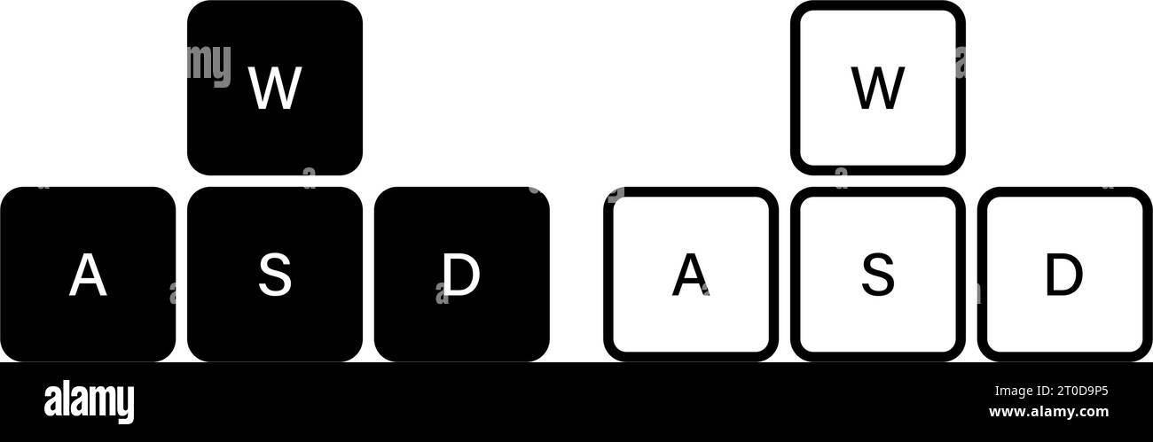 Set di icone dei pulsanti della tastiera Illustrazione Vettoriale