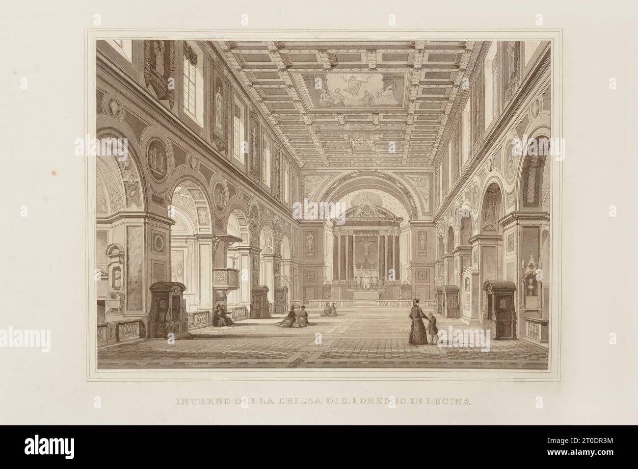 P. Cacchiatelli - G. Gleter, la Scienza e le Arti sotto il pontificato di Pio IX, pubblicato a Roma nel 1860 dalla Tipografia delle Belle Arti, via poli, 91. All'interno sono presenti incisioni raffiguranti le opere pubbliche realizzate durante il Pontificato di Pio IX Foto Stock