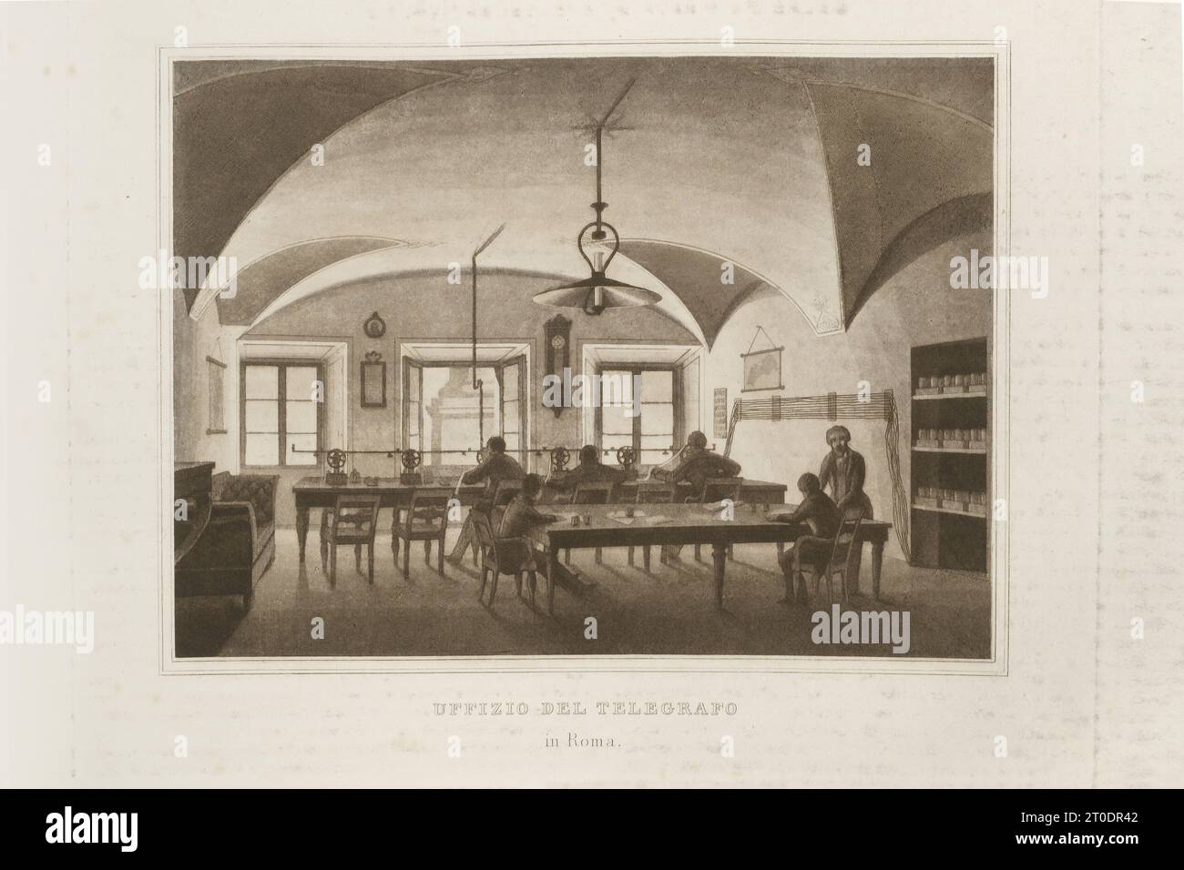 P. Cacchiatelli - G. Gleter, la Scienza e le Arti sotto il pontificato di Pio IX, pubblicato a Roma nel 1860 dalla Tipografia delle Belle Arti, via poli, 91. All'interno sono presenti incisioni raffiguranti le opere pubbliche realizzate durante il Pontificato di Pio IX Foto Stock