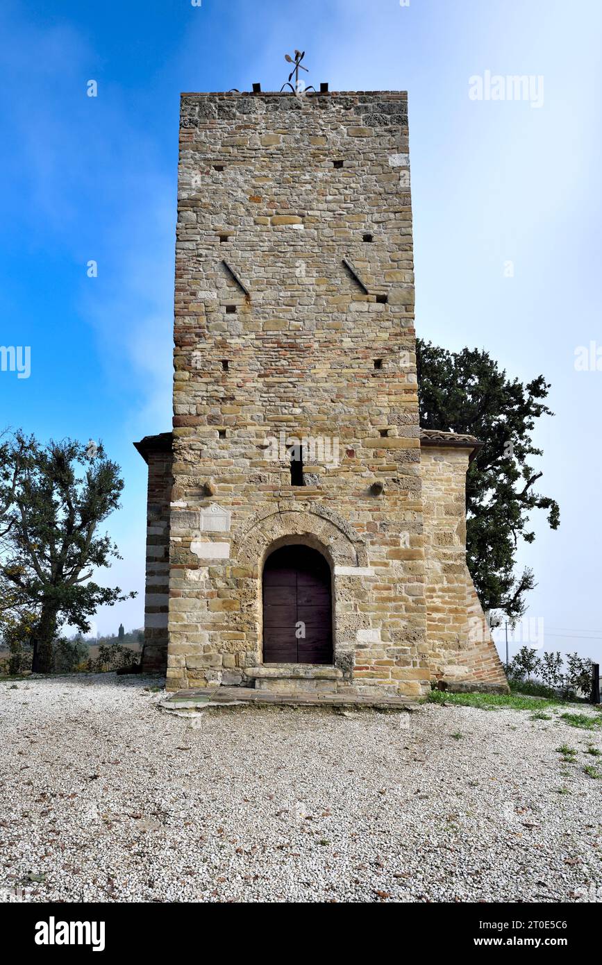 Belmonte Piceno (Italia, Marche, provincia di fermo), chiesa di Santa Maria in Muris (X-XII secolo) Foto Stock