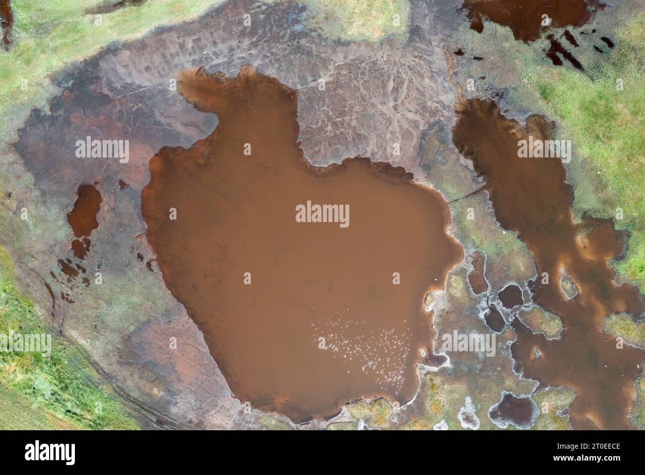 Corpo idrico salino, Zielitz, Sassonia-Anhalt, Germania Foto Stock