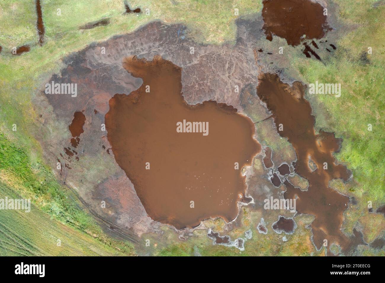 Corpo idrico salino, Zielitz, Sassonia-Anhalt, Germania Foto Stock