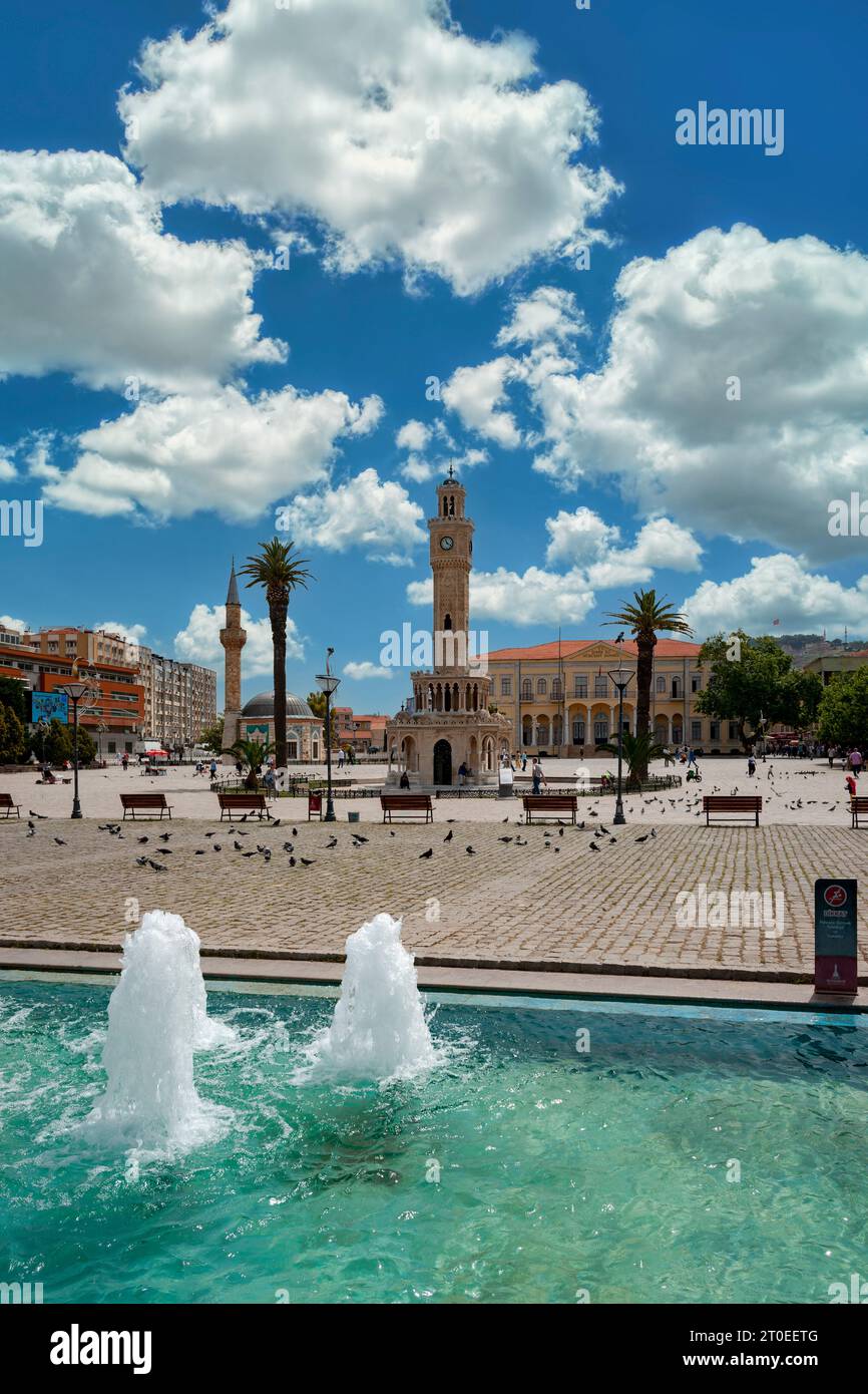 Vista sulla città di smirne, Turchia Foto Stock