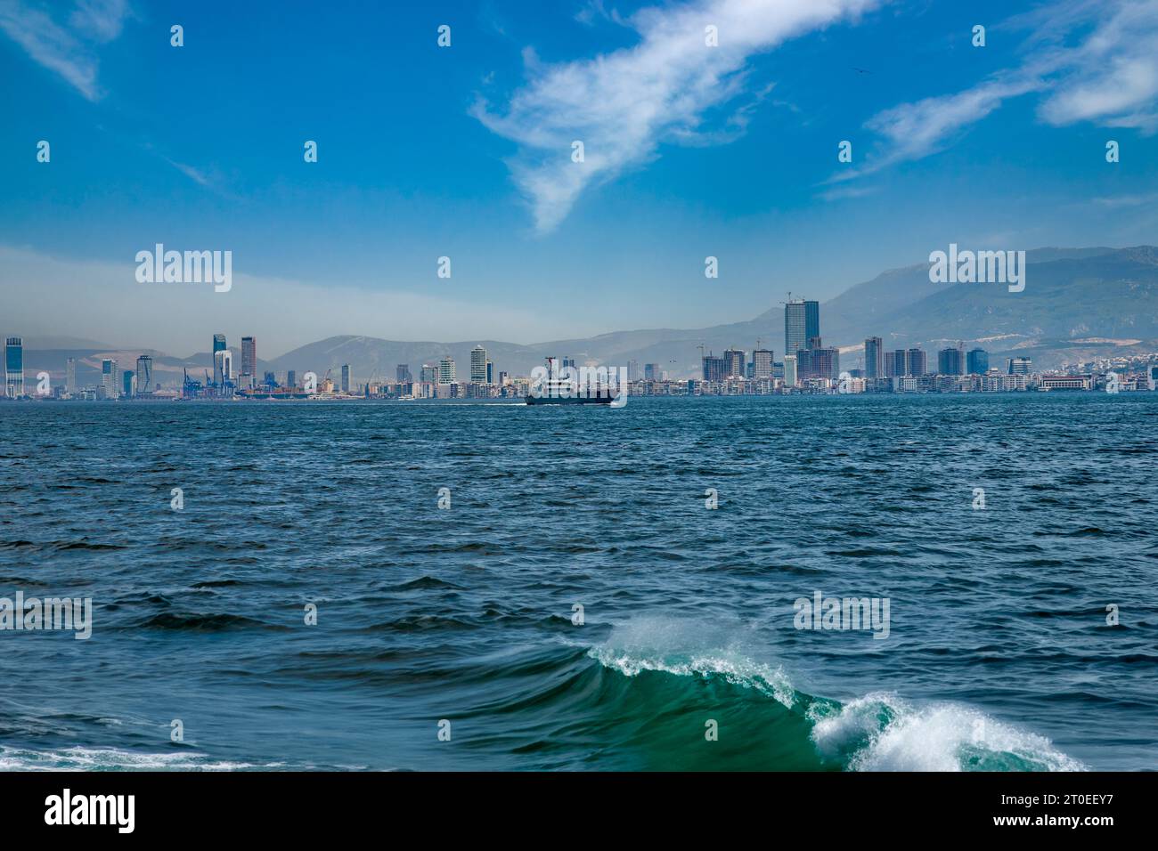 Vista sulla città di smirne, Turchia Foto Stock