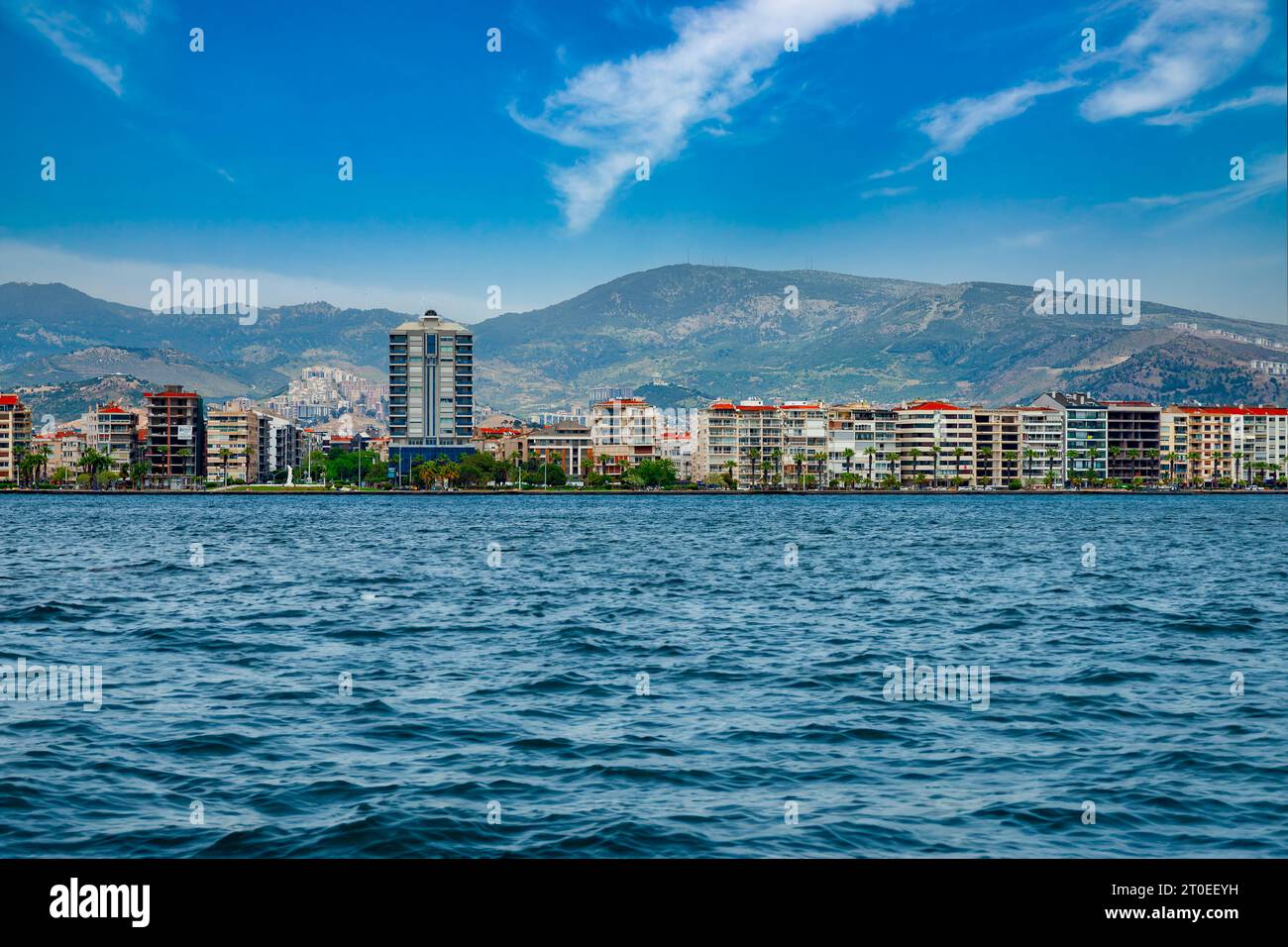 Vista sulla città di smirne, Turchia Foto Stock