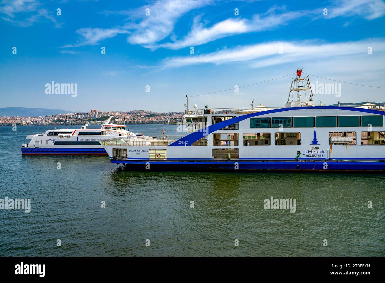 Vista sulla città di smirne, Turchia Foto Stock