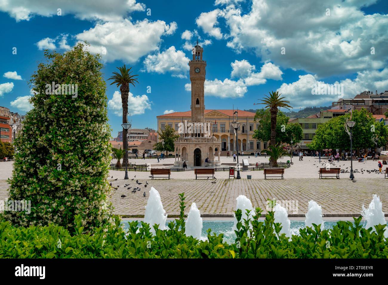 Vista sulla città di smirne, Turchia Foto Stock