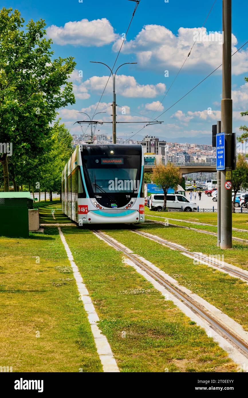 Vista sulla città di smirne, Turchia Foto Stock
