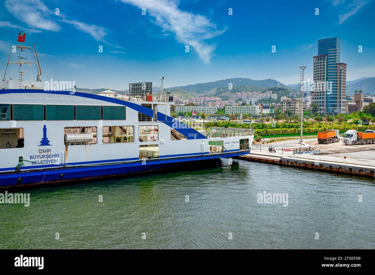 Vista sulla città di smirne, Turchia Foto Stock