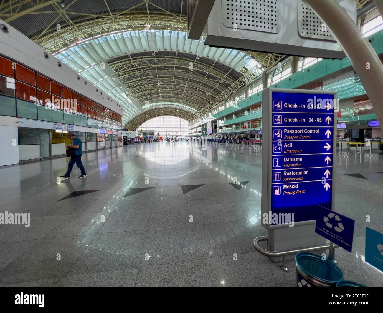 Aeroporto Adnan Menderes, Izmir, Turchia Foto Stock