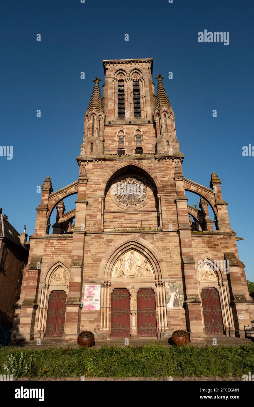 eglise Notre-Dame de l'Assomption, Chiesa dell'assunzione, Phalsbourg, Dipartimento della Mosella, Grand Est, Francia Foto Stock