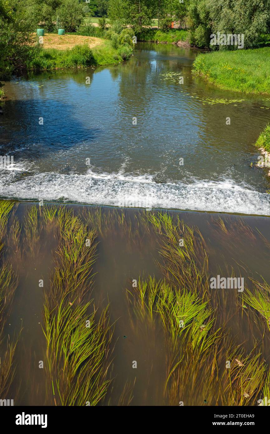 Saar at the Old Mill a Sarraltroff, dipartimento della Mosella, Grand Est, Francia Foto Stock