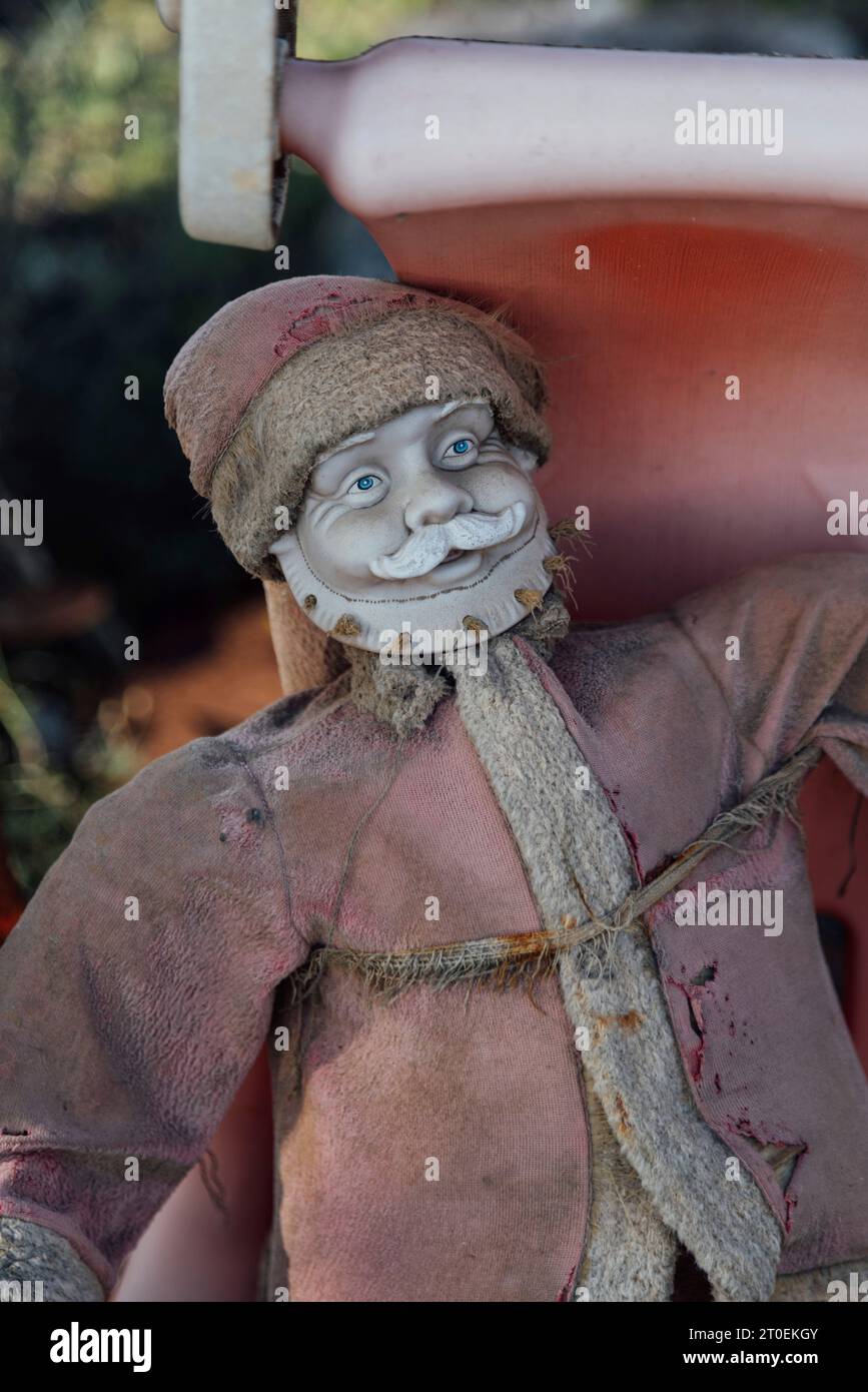 Babbo Natale abbattuto su un posto all'aperto Foto Stock