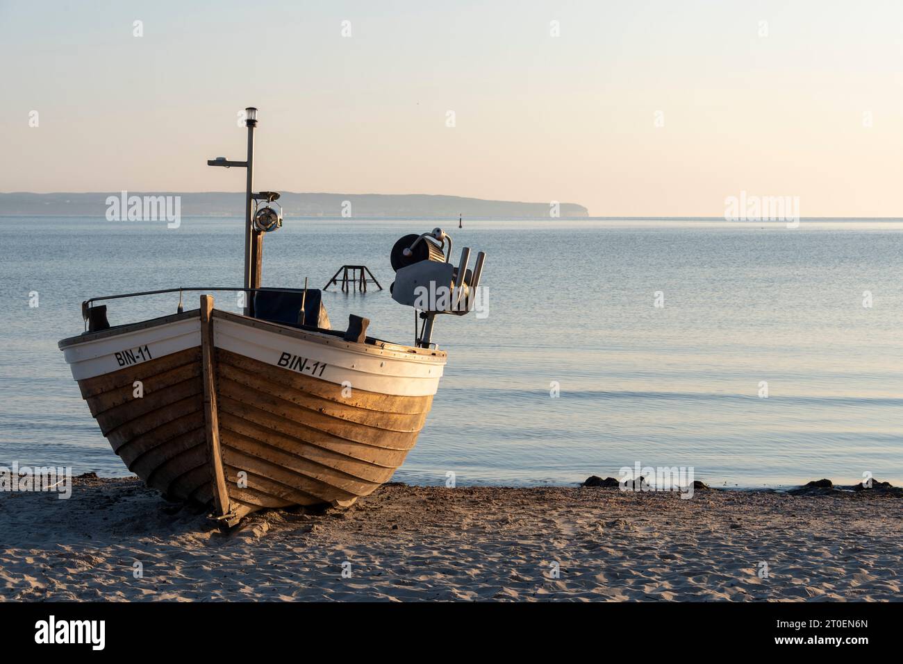 Peschereccio sull'isola di Rügen, Binz, Meclemburgo-Pomerania occidentale, Germania Foto Stock