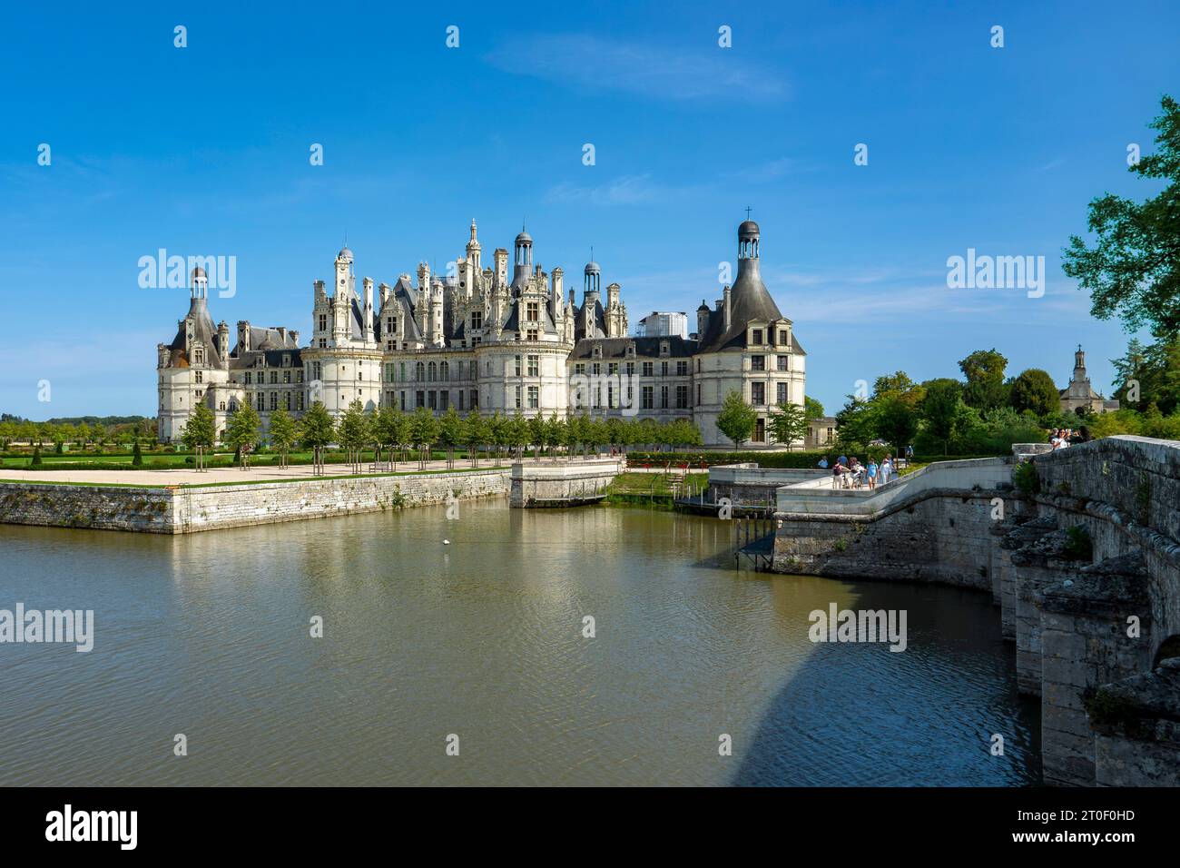 Il castello di Chambord è il più grande e magnifico dei castelli della Valle della Loira. Foto Stock