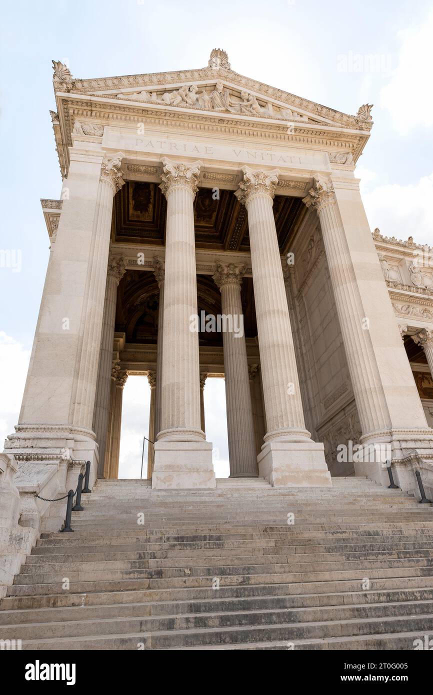 Scenari architettonici del Monumento Nazionale Vittorio Emanuele II (altare della Patria) a Roma, regione Lazio, Italia. (Parte III) Foto Stock
