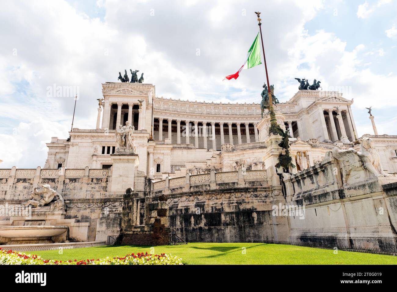 Scenari architettonici del Monumento Nazionale Vittorio Emanuele II (altare della Patria) a Roma, regione Lazio, Italia. (Parte III) Foto Stock