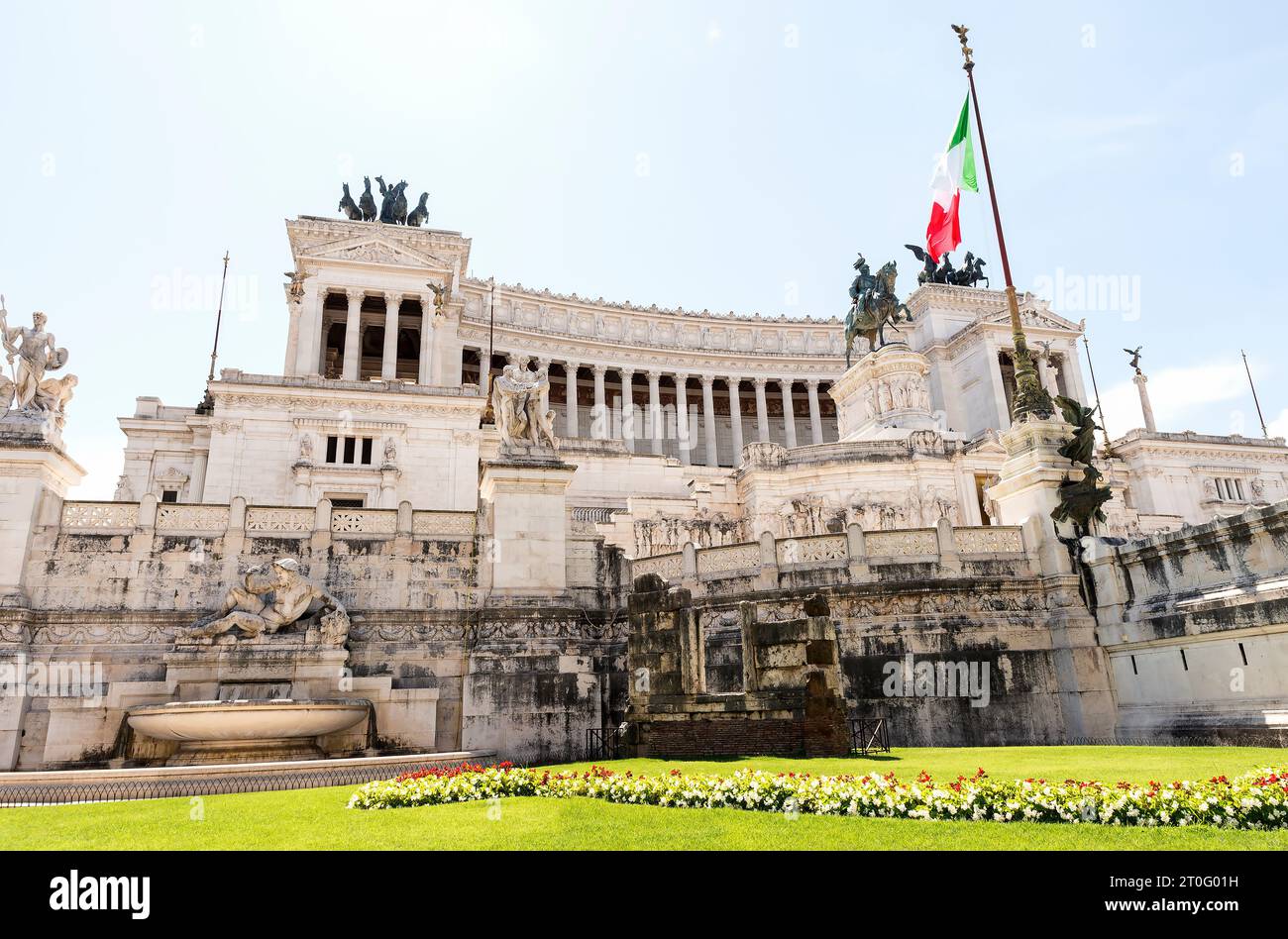 Scenari architettonici del Monumento Nazionale Vittorio Emanuele II (altare della Patria) a Roma, regione Lazio, Italia. (Parte III) Foto Stock