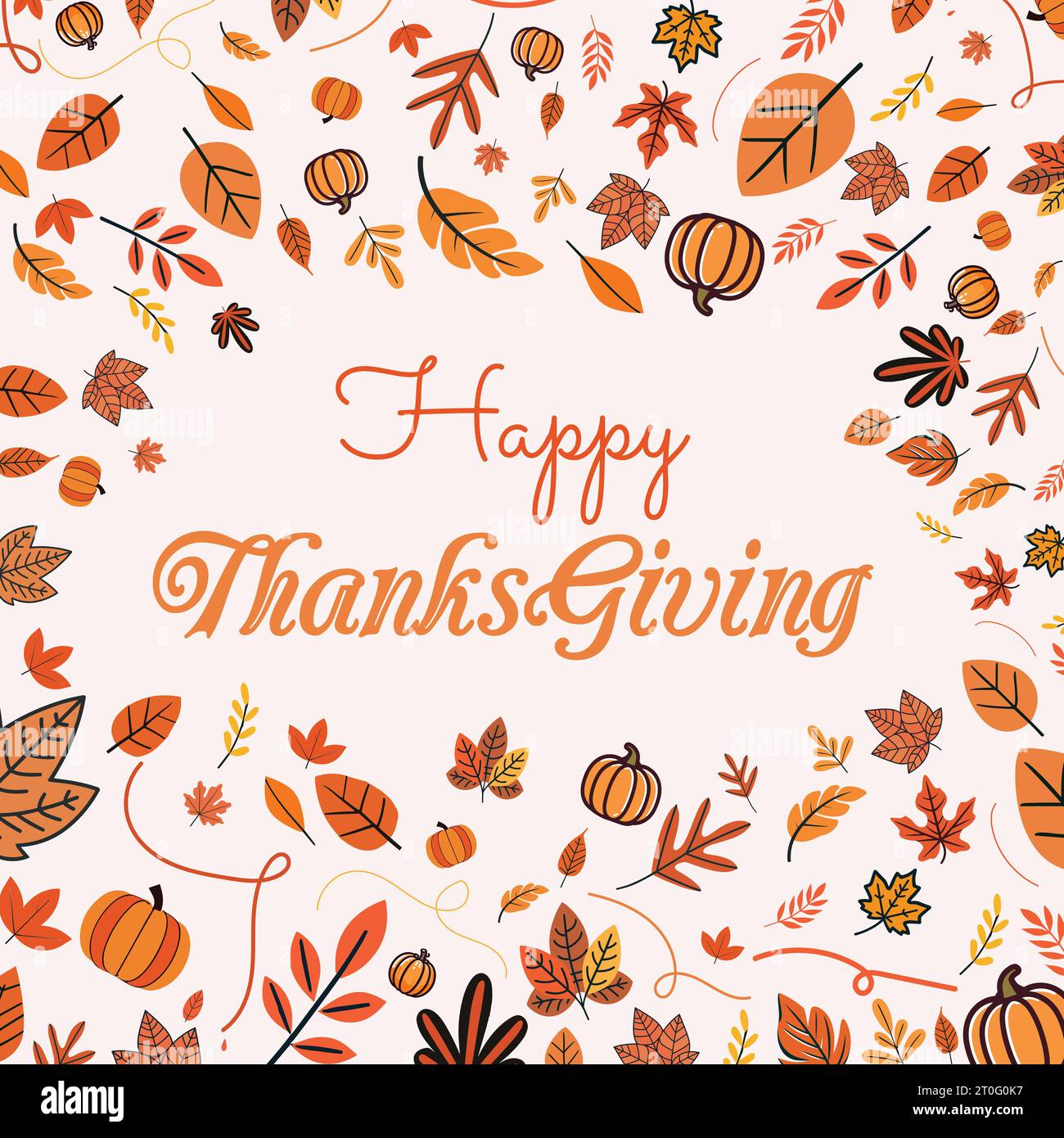 Design minimalista per il ringraziamento Calligraphy Square Post Design Illustrazione Vettoriale