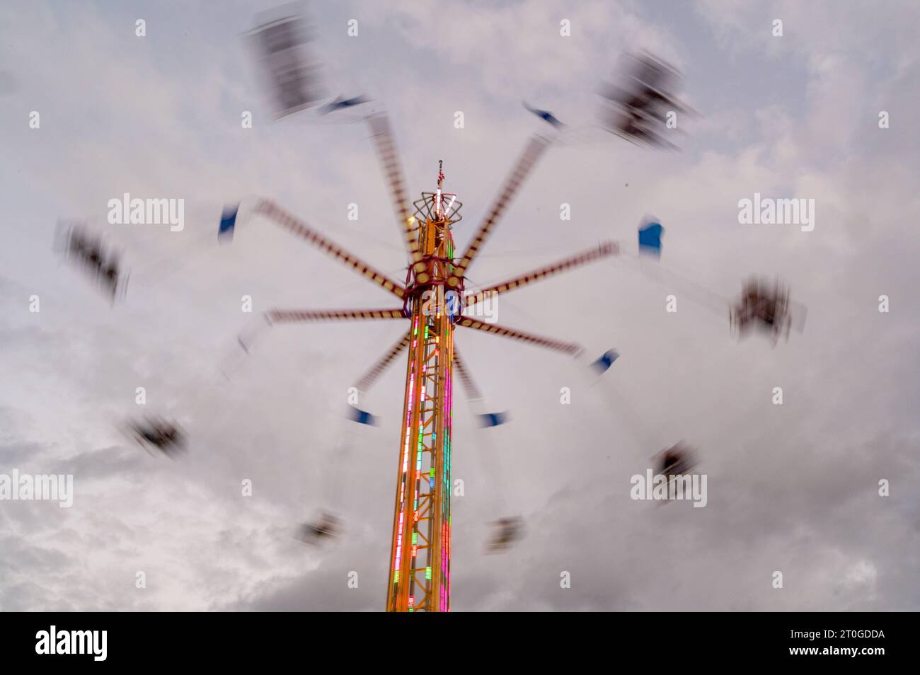 2023 Virginia State Fair, Doswell, Virginia - le altalene sono sempre un'attrazione molto popolare Foto Stock